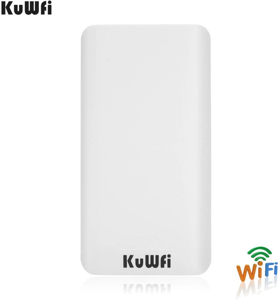 KuWFi 2-Pack 300Mbps Wireless Bridge CPE Kit,Indoor&Outdoor Point-to-Point Bridge/CPE Supports 2KM Transmission Distance Solution for PTP, PTMP Applic