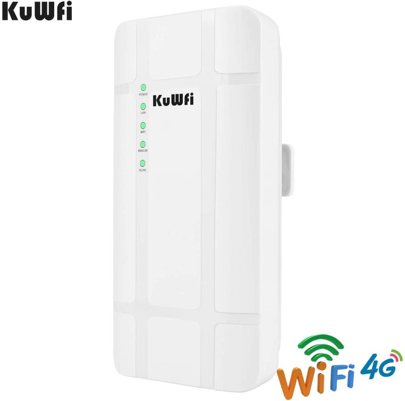 4G LTE Outdoor Waterproof WiFi Router 300M 2.4G Wireless CPE CAT4 Unlocked SIM Slot Hotspot for IP Camera with 24V PoE Adapter