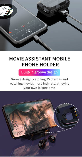 Kuwfi Original M11-9 Wireless Headphones TWS earphone HiFi IPX7 Waterproof earbuds Touch Control Headset for sports