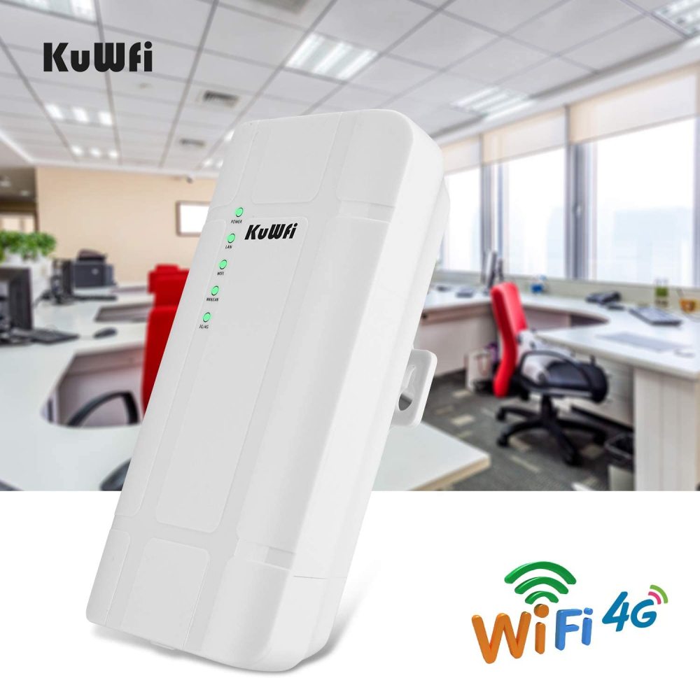 4G LTE Outdoor Waterproof WiFi Router 300M 2.4G Wireless CPE CAT4 Unlocked SIM Slot Hotspot for IP Camera with 24V PoE Adapter
