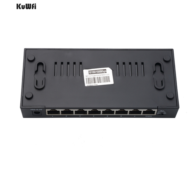 KuWFi 8Port Gigabit Switch Ethernet Smart Switcher High Performance1000Mbps Ethernet Network Switch RJ45 Hub Internet Splitter