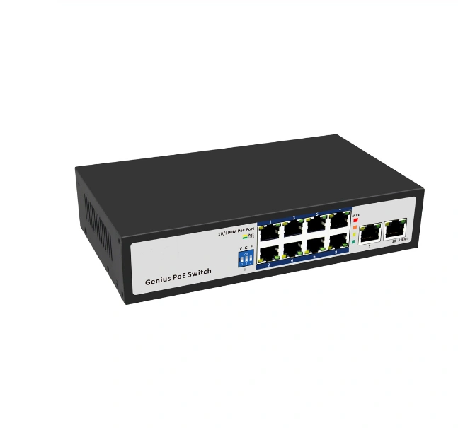 KuWFi 8Port POE 10/100M Network Switch Ethernet Poe Switch 48V for CCTV IP Camera/Wireless AP 100M IEEE 802.3 af/at