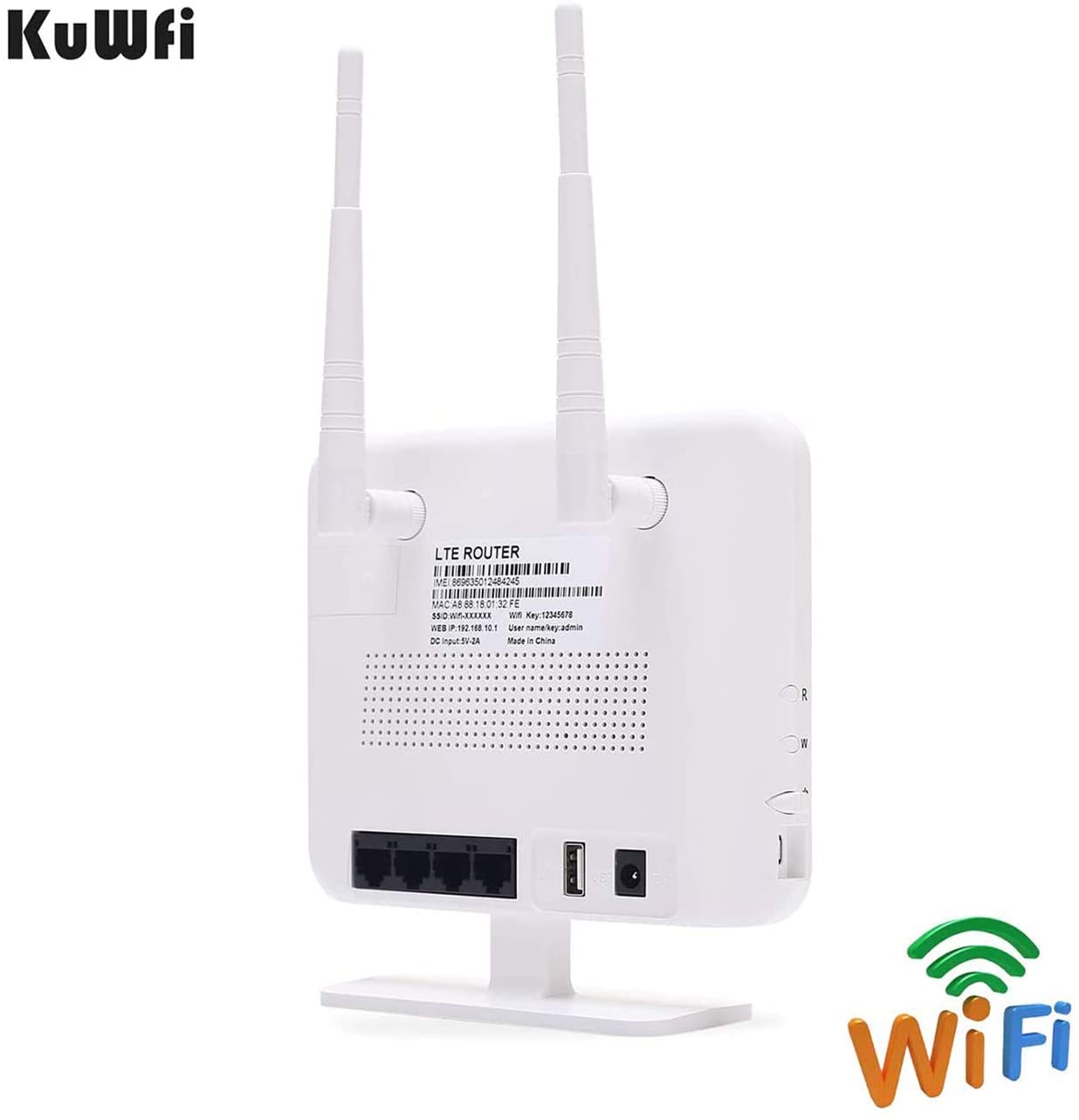 KuWFi 4G Router Sim Card 300mbps Unlocked 4G CPE Wireless Router