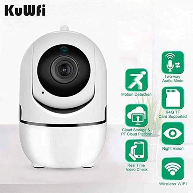 KuWFi WiFi Camera, 1080P FHD IP Camera Home Indoor Security Camera with Power Cable for Child/Seniors/Pets/Security System Camera
