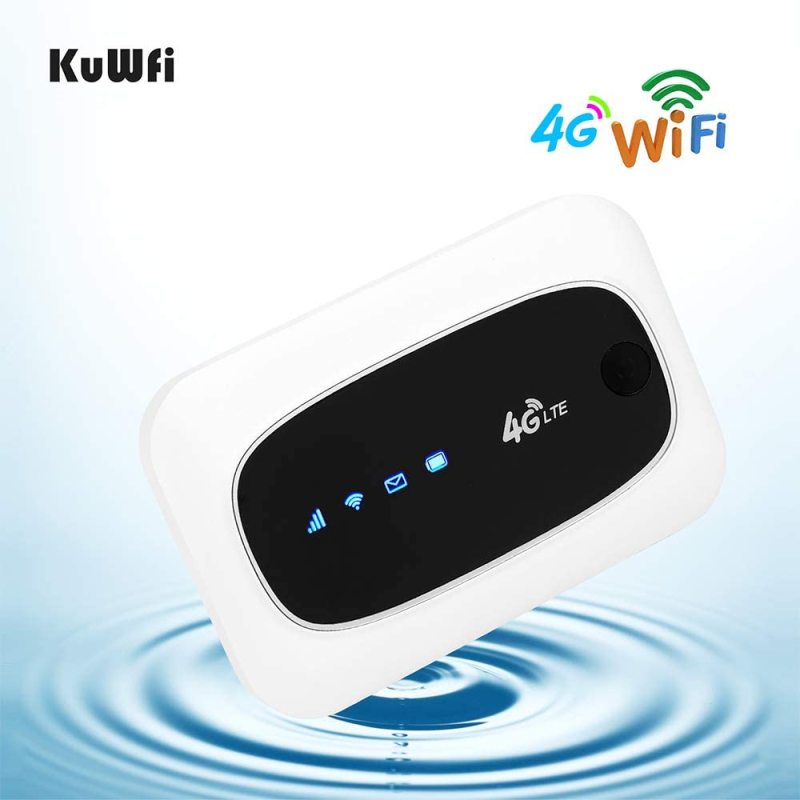KuWFi Unlocked 4G LTE Mobile Wi-Fi Router, wireless router  travel touter Mini Mobile Hotspot Portable 150Mbps 4G WiFi Router with SIM Micro SD Card S