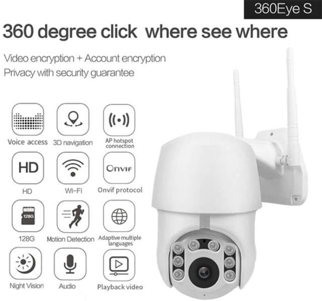 Outdoor Security Camera 1080p waterproof Wireless Wifi IP Camera 1080P PTZ Outdoor Speed Dome Security Camera Pan Tilt 5X Digital Zoom Network CCTV