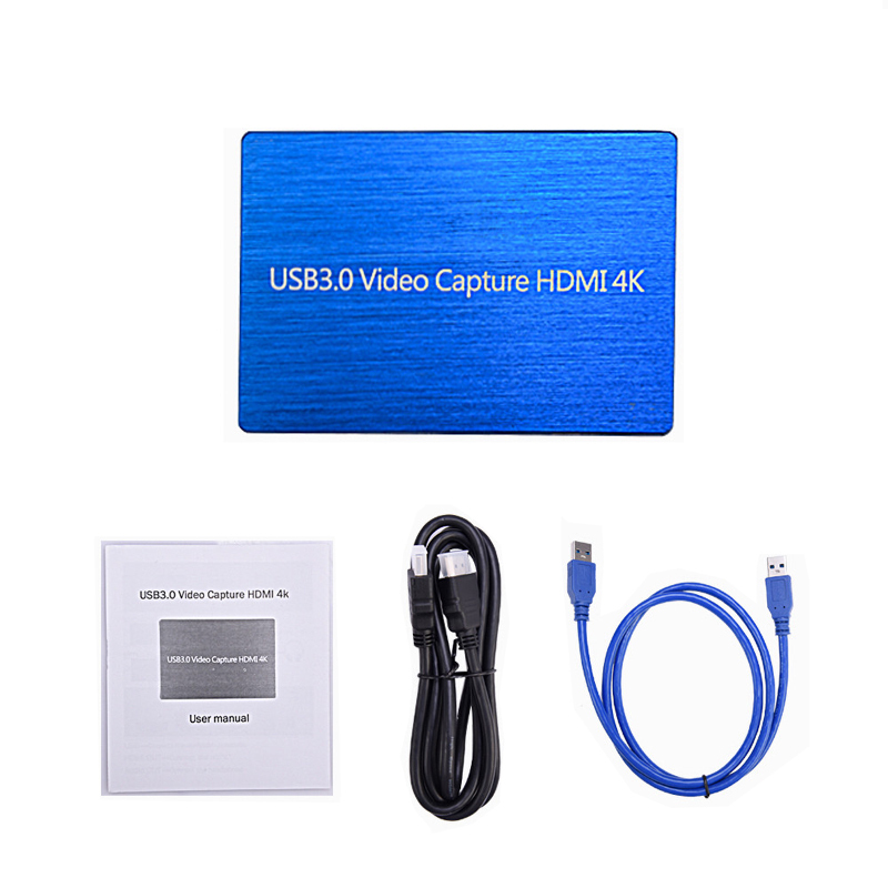 Blue capture  4K@60Hz HD USB3.0 HDMI Video Capture 1080P HDMI to USB Video Capture Card Dongle Game Streaming Live Streaming HDMI Capture Card