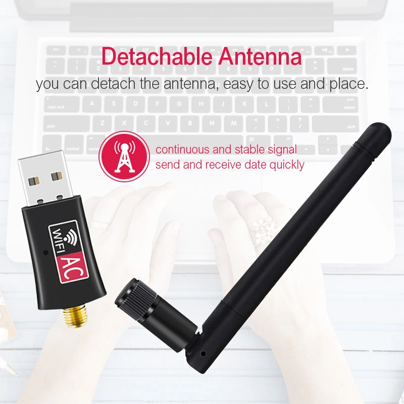 600Mbps USB wireless wifi Adapter 2.4GHz 5GHz WiFi with Antenna Dual Band PC Mini Computer Network Card Receiver 802.11b/n/g/ac