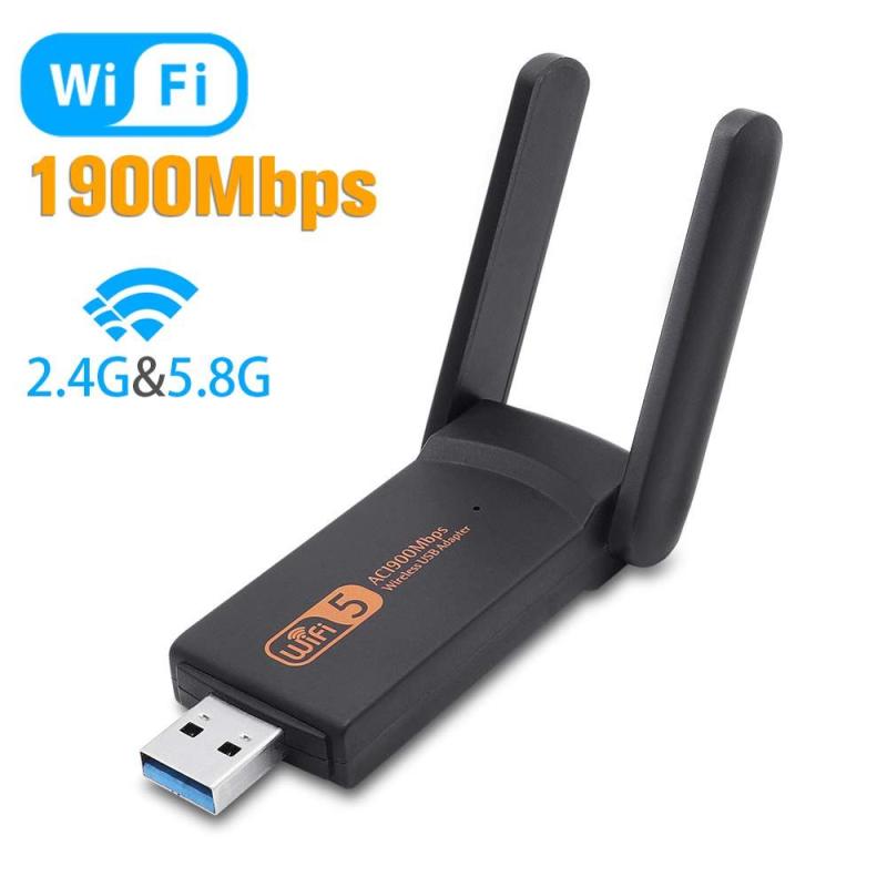 USB3.0 Wifi Adapter 1900Mbps Dual Band  2.4Ghz + 5.8Ghz Wi-fi Dongle Computer 802.11AC Network Card USB 2 Antennas Hi-Speed