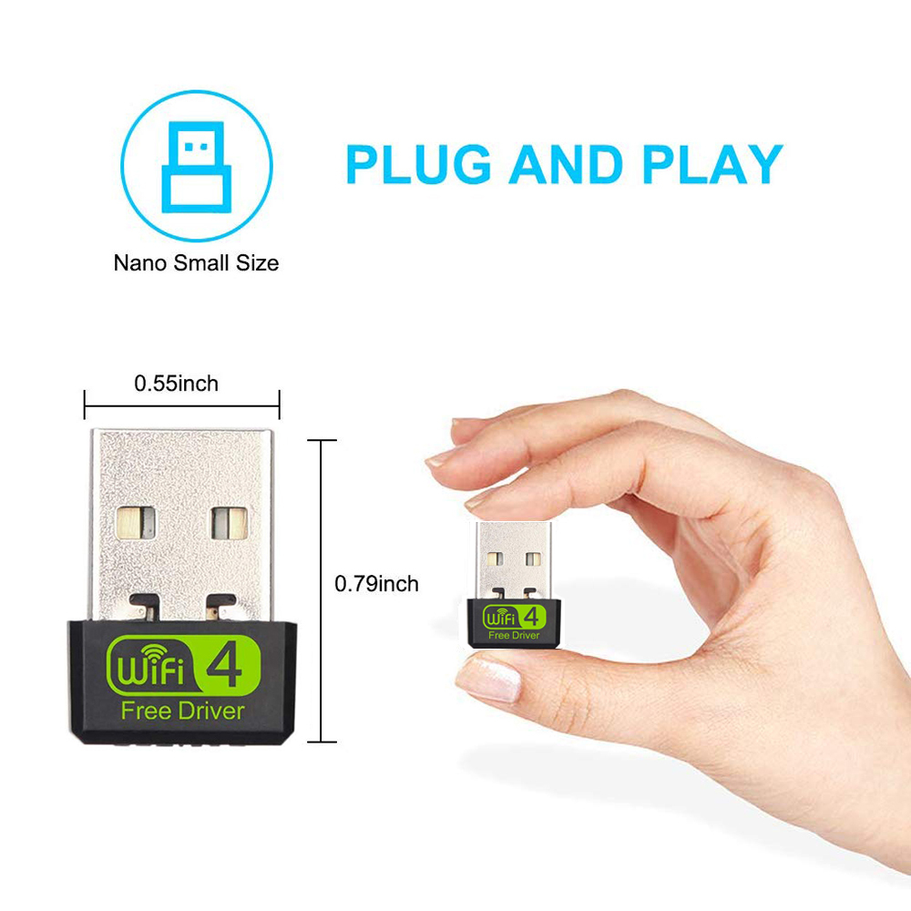 150Mbps Mini WiFi Adapter USB Adapter Free Driver Wi Fi Dongle Network Card Ethernet Wireless Wi-Fi Receiver for PC