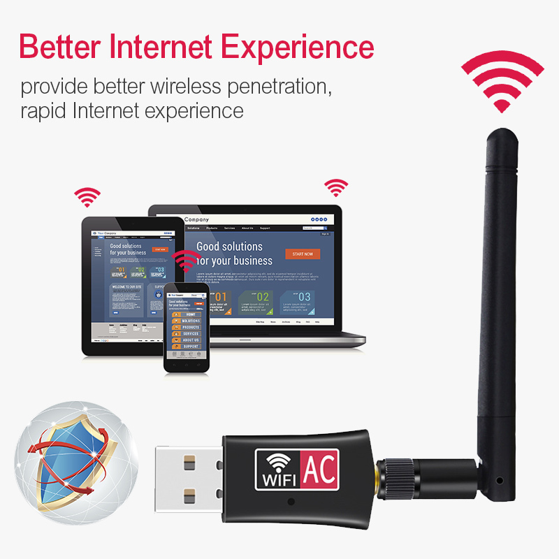 600Mbps USB wireless wifi Adapter 2.4GHz 5GHz WiFi with Antenna Dual Band PC Mini Computer Network Card Receiver 802.11b/n/g/ac