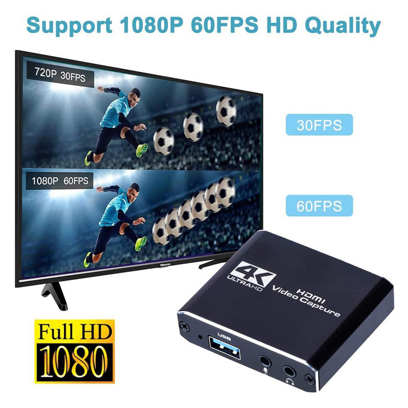 KuWFi Video Capture Card for Live Streaming 1080P 4K USB 3.0 HDMI Video Capture Card Switch Game for PS4 Xbox Recording Box