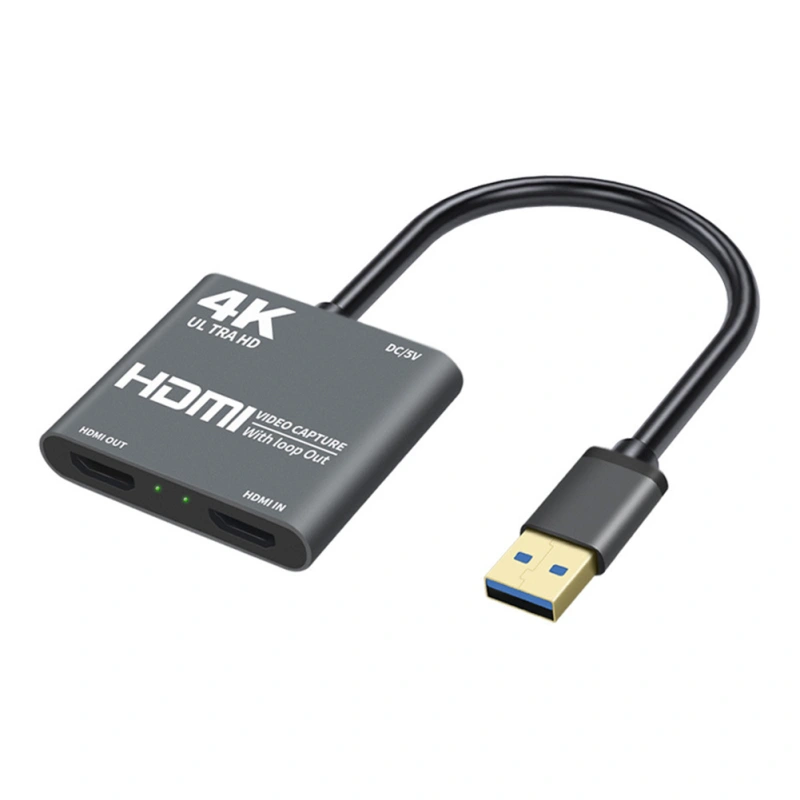 4K HDMI Game Capture Card HDMI to USB3.0 Video Audio Capture Full HD1080p Record for Streaming Teaching Conference Live Broadcas