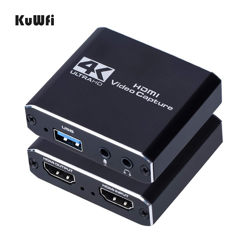 KuWFi Video Capture Card for Live Streaming 1080P 4K USB 3.0 HDMI Video Capture Card Switch Game for PS4 Xbox Recording Box