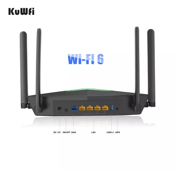 WiFi 6 Router 1800Mbps Smart Dual Band WiFi 6 802.11ax Wireless Gaming Routers with 4 Gigabit Port for Home Office New 128Users