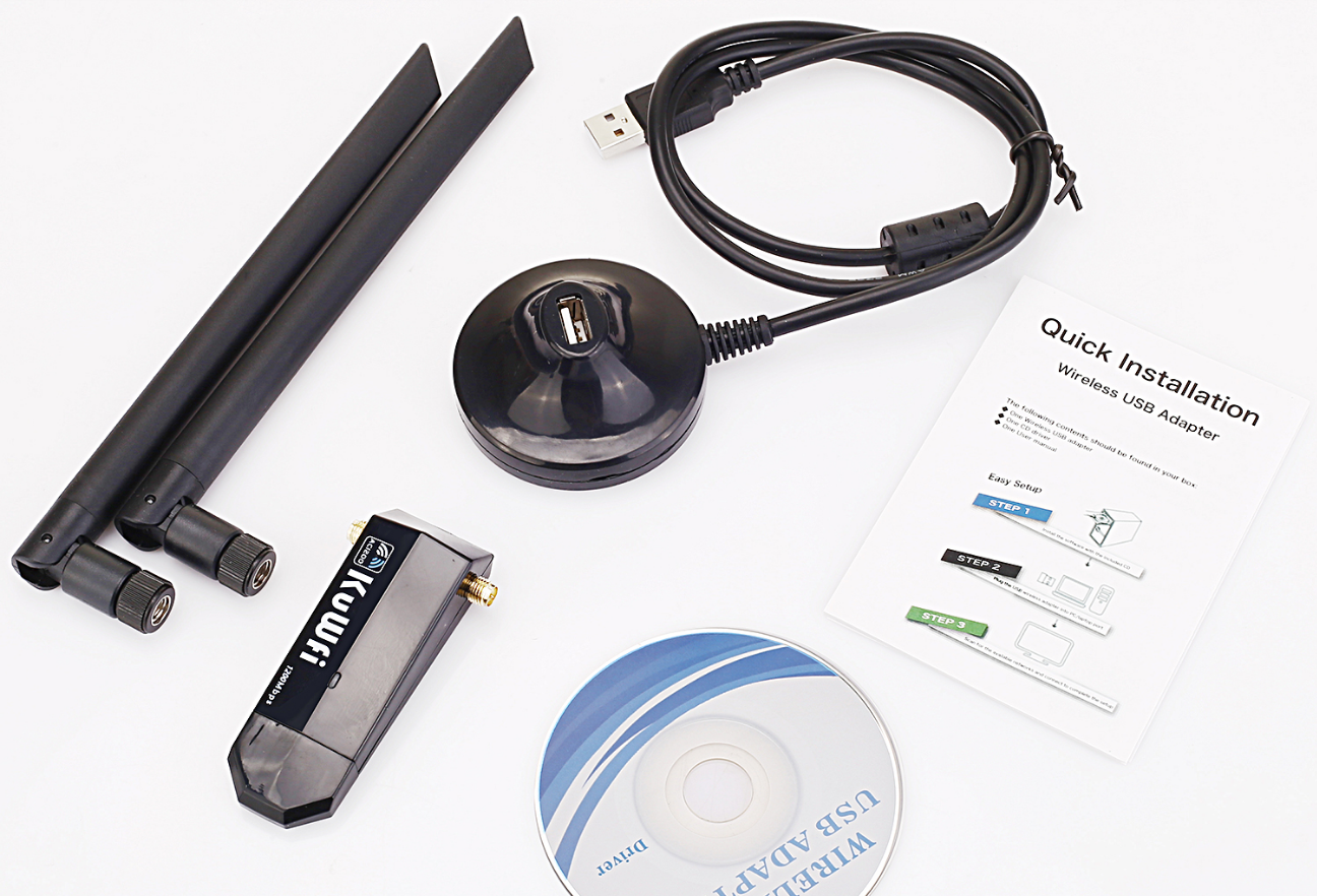 KuWFi mini USB3.0 Wifi Adapter 1200Mbps 5dBi Antenna PC USB Wi-fi Receiver Dual Band High Speed Wireless Network Card