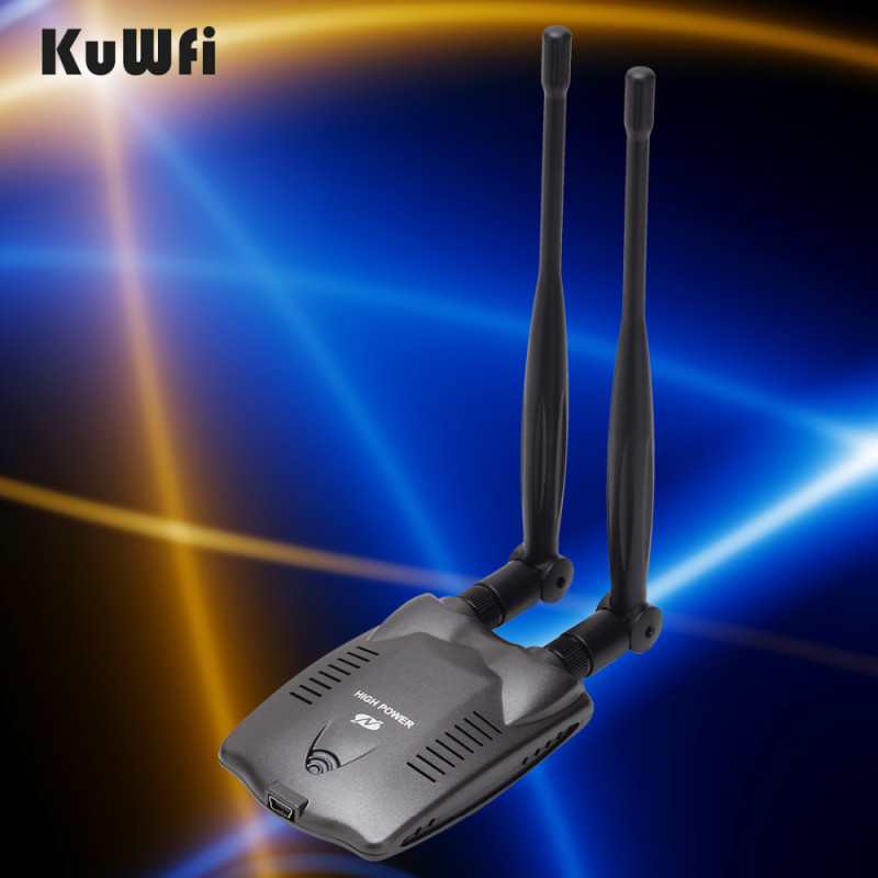 KuWFi Wireless USB Wifi Adapter 150Mbps USB Wifi Antenna RT8192 Increase Computer Signal Network Card With 2*7dBi Antenna