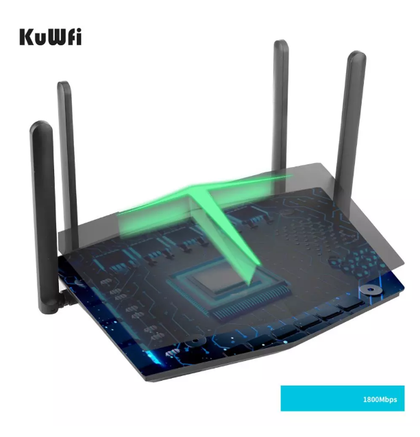 WiFi 6 Router 1800Mbps Smart Dual Band WiFi 6 802.11ax Wireless Gaming Routers with 4 Gigabit Port for Home Office New 128Users