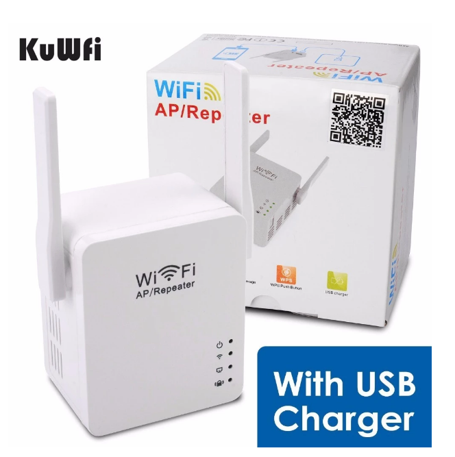 KuWFi USB WiFi Repeater WiFi Range Wifi Extender With Micro USB2.0 Port 5V/2A Support Booster and AP Mode EU US UK AU Plug