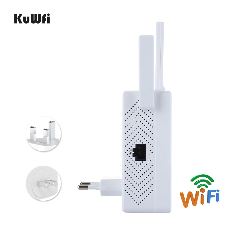 KuWFi Wifi Repeater 1200Mbps Dual Band 802.11AC Wi-Fi Amplifier Long Range Wi fi Signal Booster 2.4G Wireless Extender AP Router