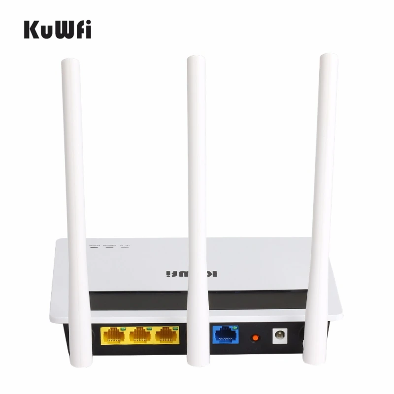 KuWFi 300Mbps Wireless Router 2.4Ghz Wifi Repeater Wifi Extender Client AP Bridge With 3Pcs Antennas Strong Wifi Signal