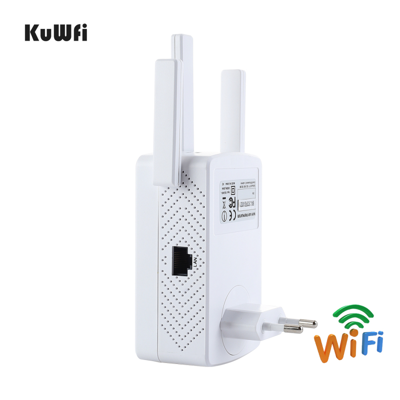 KuWFi Wifi Repeater 1200Mbps Dual Band 802.11AC Wi-Fi Amplifier Long Range Wi fi Signal Booster 2.4G Wireless Extender AP Router