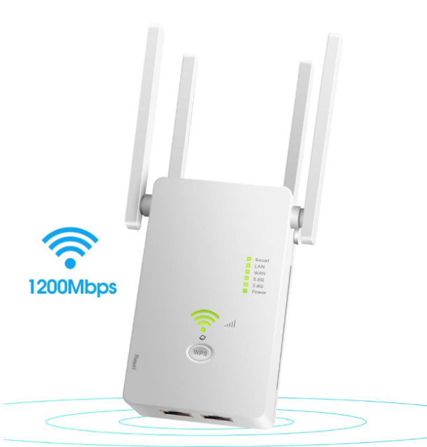 KuWFi 1200Mbps Wifi Repeater Dual Band Wireless 2.4G / 5G Wifi Extender AP Router Wifi Signal Amplifier With 4pcs Antennas