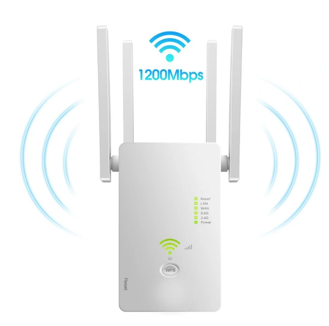 KuWFi 1200Mbps Wifi Repeater Dual Band Wireless 2.4G / 5G Wifi Extender AP Router Wifi Signal Amplifier With 4pcs Antennas