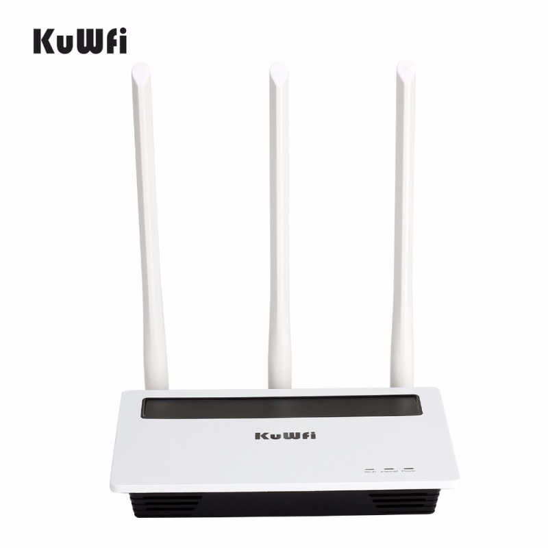 KuWFi 300Mbps Wireless Router 2.4Ghz Wifi Repeater Wifi Extender Client AP Bridge With 3Pcs Antennas Strong Wifi Signal