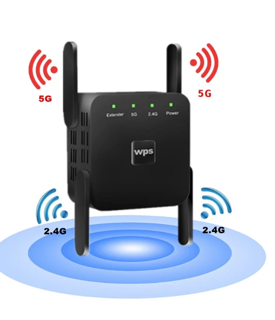 KuWfi Wireless Wifi Repeater WiFi Extender 2.4G 5G AP Router WiFi Amplifier Signal Repeater support windows xp /win10 mac os etc