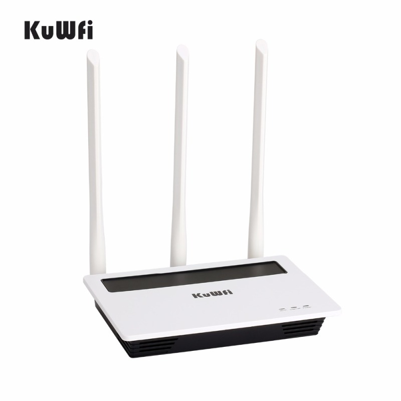 KuWFi 300Mbps Wireless Router 2.4Ghz Wifi Repeater Wifi Extender Client AP Bridge With 3Pcs Antennas Strong Wifi Signal