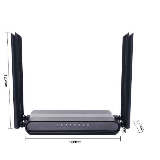 KuWFi 4G LTE Wifi Router 2.4G CAT4 150Mbps 4G LTE FDD/TDD CPE Router Wireless AP With 4*5dBi Antenna Dual sim card slot