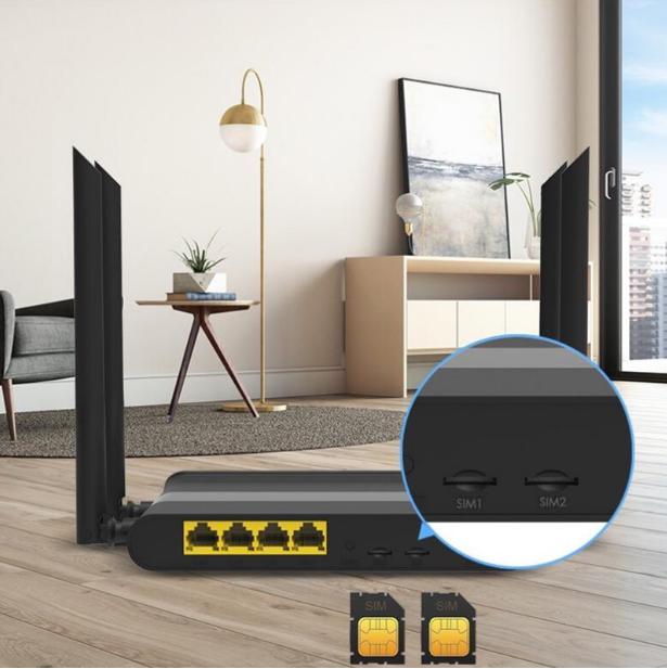 KuWFi 4G LTE Wifi Router 2.4G CAT4 150Mbps 4G LTE FDD/TDD CPE Router Wireless AP With 4*5dBi Antenna Dual sim card slot