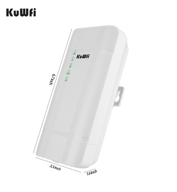 KuWFi Outdoor 4G LTE Router High Power 300Mbps Wireless CPE Router CAT4 3G/4G SIM WiFi Router for IP Camera With 24V POE Adapter