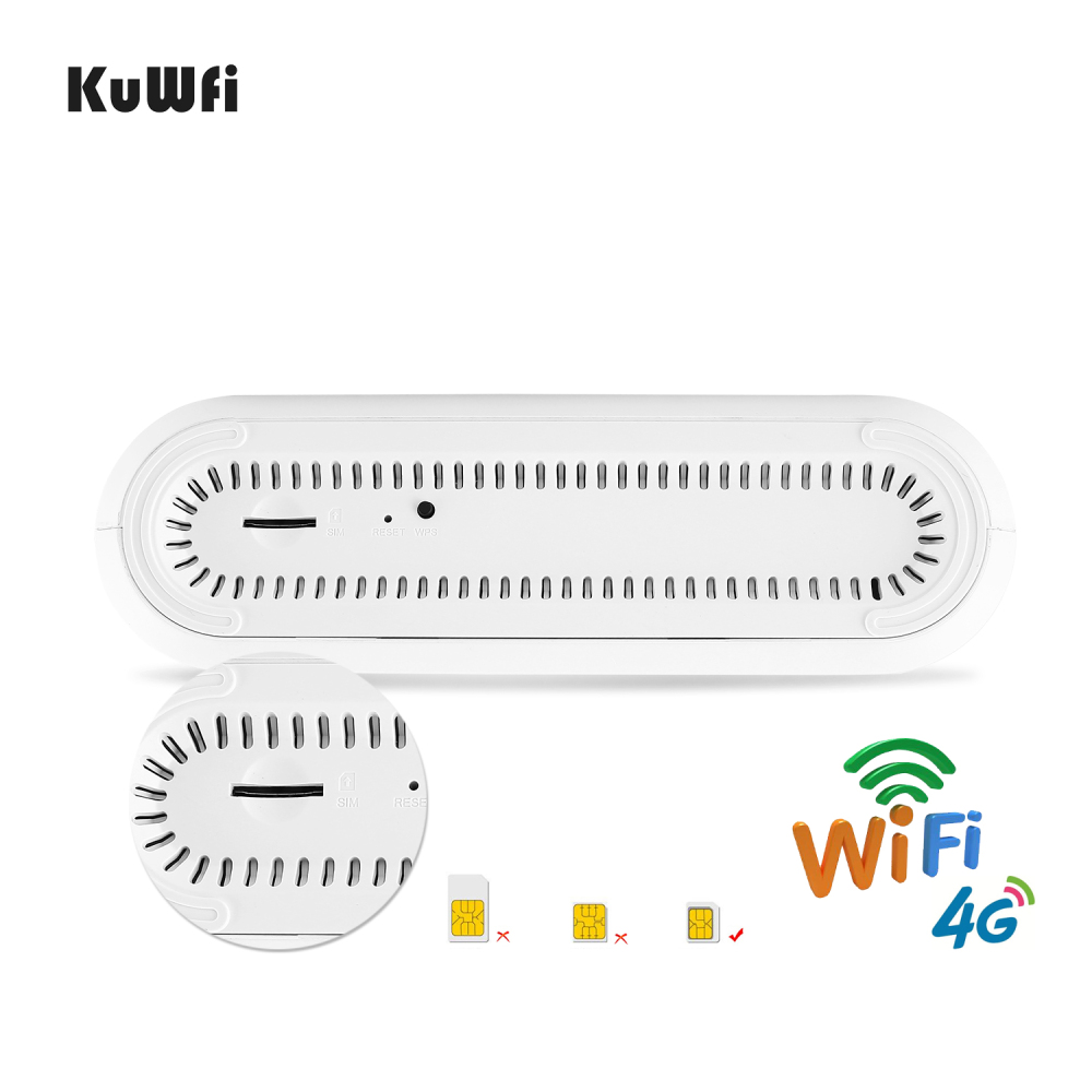 KuWFi 4G LTE Router 1200Mbps 2.4G/5G Wireless Home Office WiFi Router Unlocked TDD/FDD with RJ45 up to 64 Wifi Users