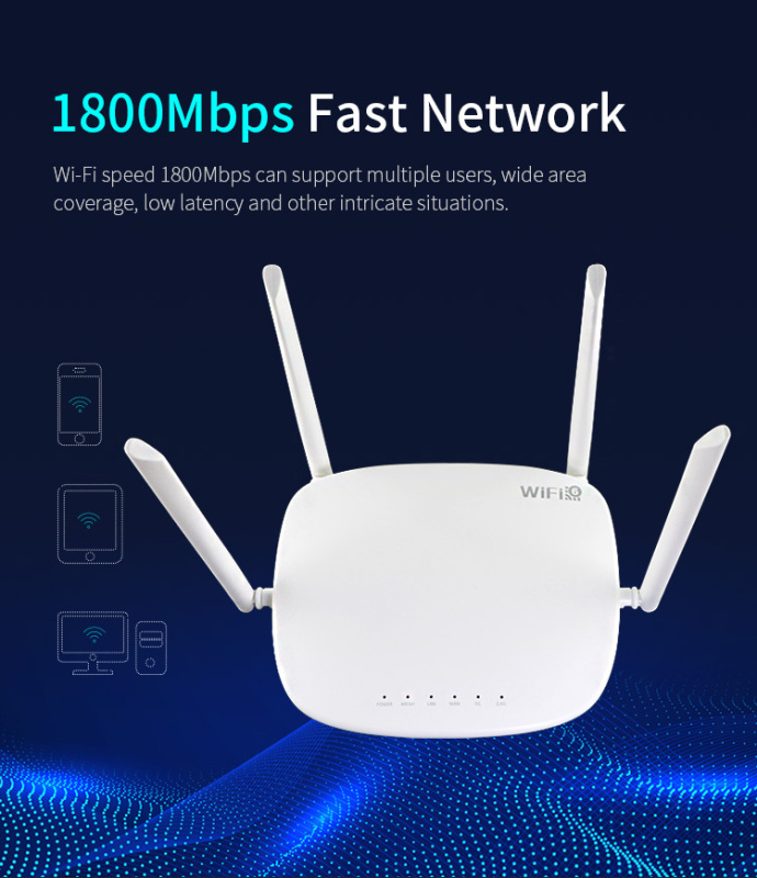 1800Mbps Wifi6 Router Gigabit Security Encryption Wifi External Signal Amplifier Dual Band Mesh Network Repeater for Home Office