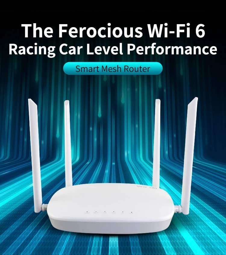 1800Mbps Wifi6 Router Gigabit Security Encryption Wifi External Signal Amplifier Dual Band Mesh Network Repeater for Home Office