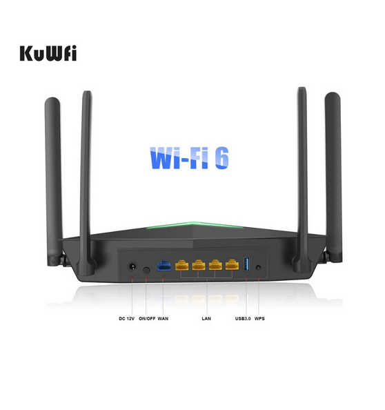 WiFi 6 Router 1800Mbps Smart Dual Band WiFi 6 802.11ax Wireless Gaming Routers with 4 Gigabit Port for Home Office New 128Users