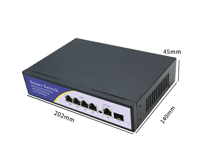 10 Ports POE Gigabit Switch 48V VLAN 10/100/1000Mbps 8 POE 1000M Port+2Uplink Port Network Switch for CCTV IP Camera Wireless AP