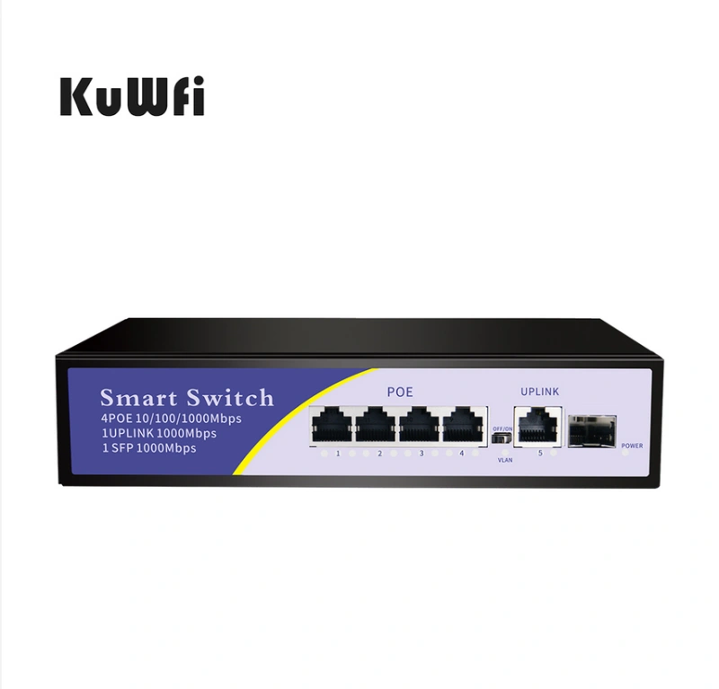 10 Ports POE Gigabit Switch 48V VLAN 10/100/1000Mbps 8 POE 1000M Port+2Uplink Port Network Switch for CCTV IP Camera Wireless AP