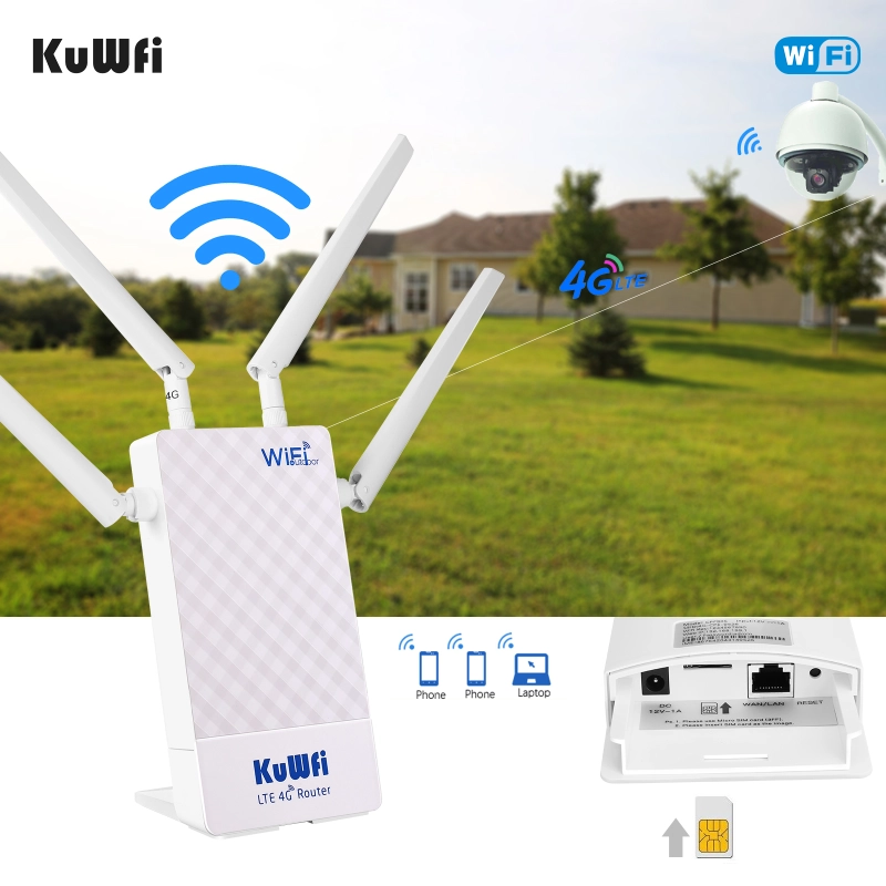 Routeur Wifi 4G étanche extérieur, 150Mbps CPE, CPF905 RJ45 WAN LAN avec  antenne externe, couverture pour caméra IP