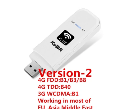 KuWFi 4G Wifi Router Dongle Unlocked 3G/4G USB Modem External Antenna Mobile Wireless Wifi Hotspot With SIM Card Slot