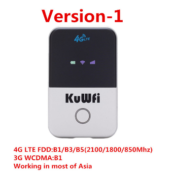 wireless router KuWFi 4G LTE Mobile WiFi Hotspot Unlocked Travel Partner Wireless 4G Router with SIM Card Slot Support LTE FDD B1/B3/B5 Support  10use