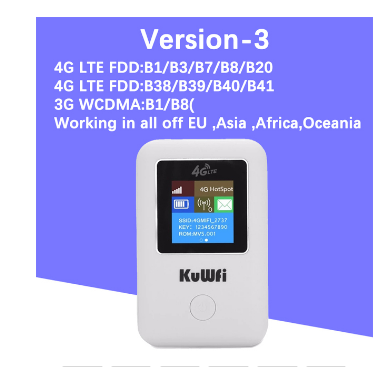 KUWFI smart mini  4G Wifi Router Portable 3G/4G SIM Card Router Unlocked Portable Pocket Wi-fi Hotspot Card Wi-fi Router With Sim Card Slot  Mini Port