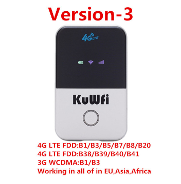 wireless router KuWFi 4G LTE Mobile WiFi Hotspot Unlocked Travel Partner Wireless 4G Router with SIM Card Slot Support LTE FDD B1/B3/B5 Support  10use