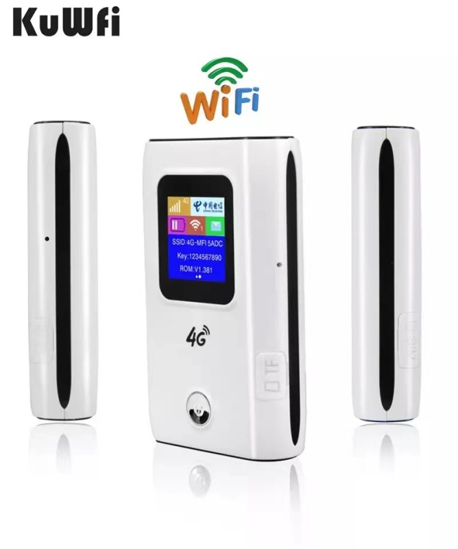 Kuwfi 4g wifi roteador 5200mah power bank 4g lte bolso móvel wifi hotspot desbloquear fdd/tdd cartão sim global até 10 usuário