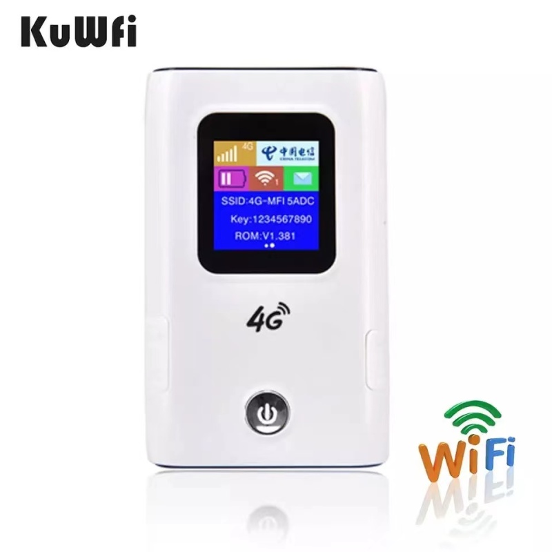 Kuwfi 4g wifi roteador 5200mah power bank 4g lte bolso móvel wifi hotspot desbloquear fdd/tdd cartão sim global até 10 usuário