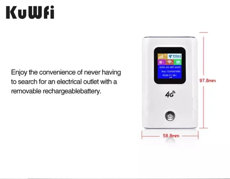 Kuwfi 4g wifi roteador 5200mah power bank 4g lte bolso móvel wifi hotspot desbloquear fdd/tdd cartão sim global até 10 usuário