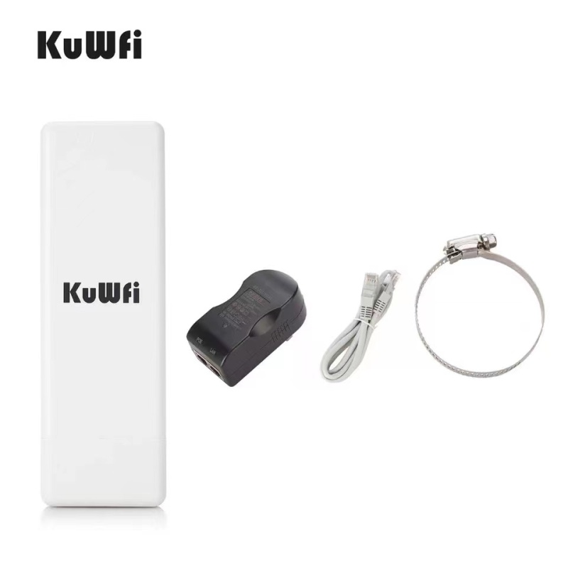 KuWFi WIFI Router 5.8Ghz Wireless Outdoor CPE 2Km Long Range 900Mbps WIFI Repeater Extender Outdoor AP Router AP Bridge Client