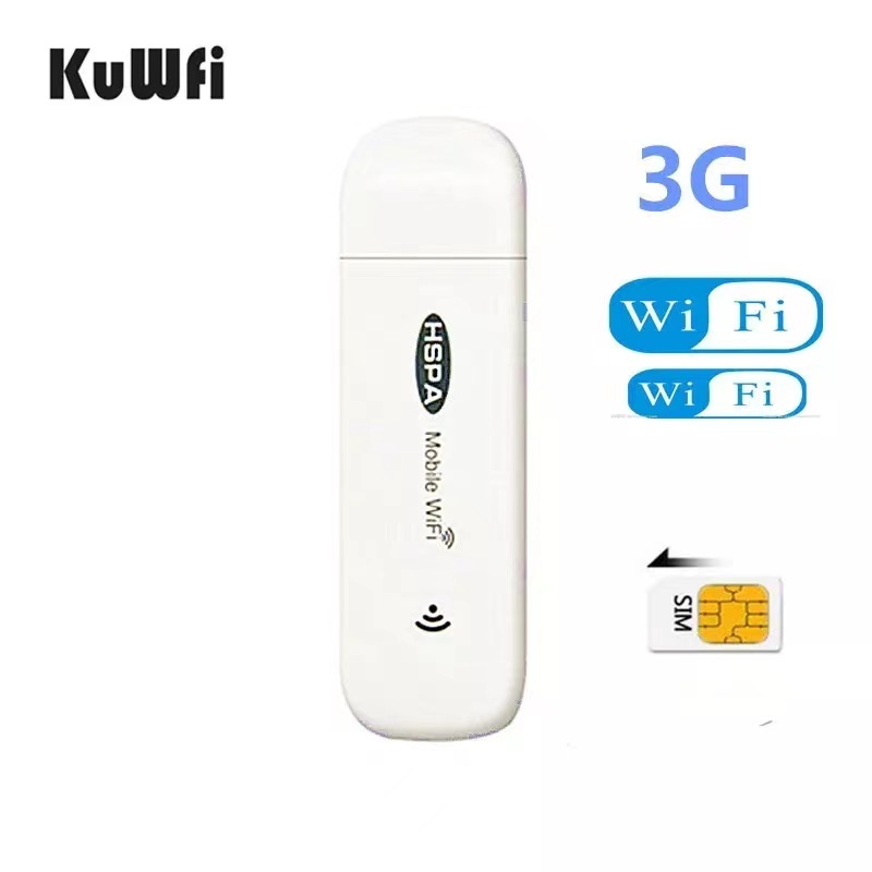KuWfi 3G Wifi Modem Mini Router Dongle HSPA USB Wireless Router 7.2Mbps Mobile Wifi Hotspot up to 5 Wifi Users